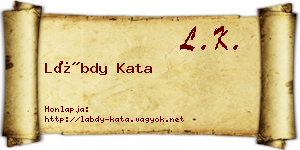 Lábdy Kata névjegykártya